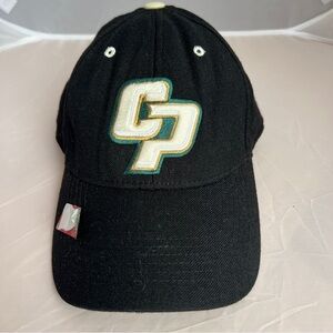 Cal Poly black adjustable baseball cap with mustangs logo